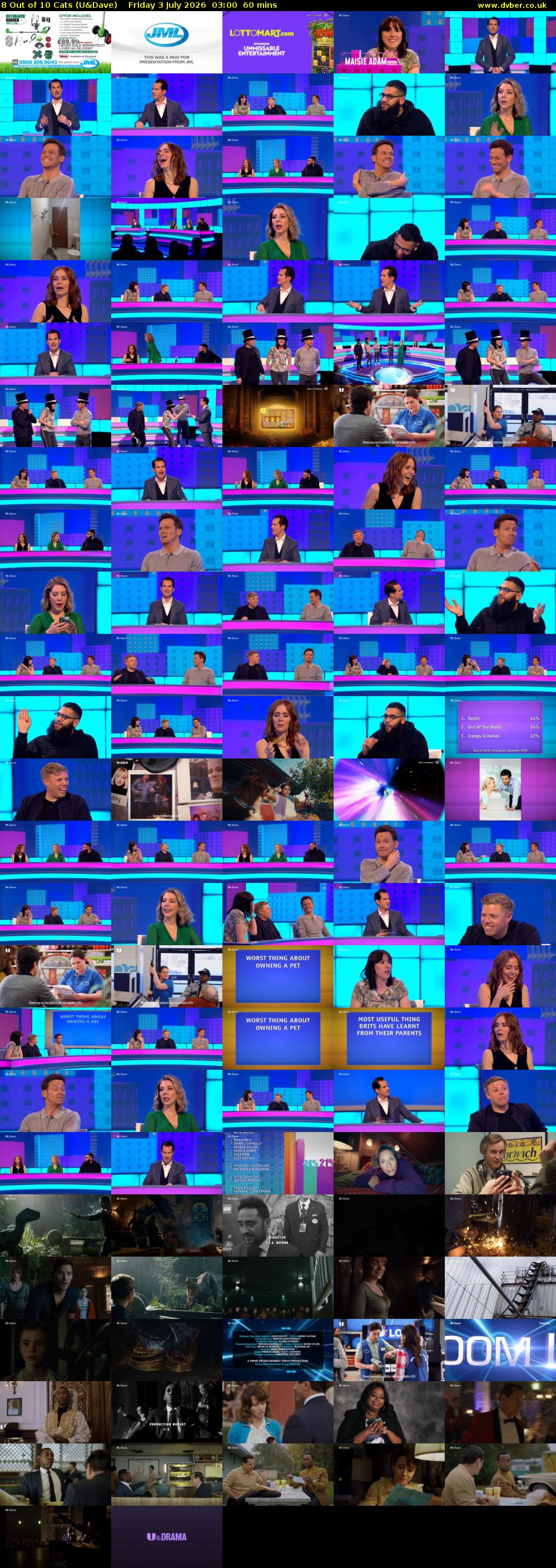 8 Out of 10 Cats (U&Dave) Friday 3 July 2026 03:00 - 04:00