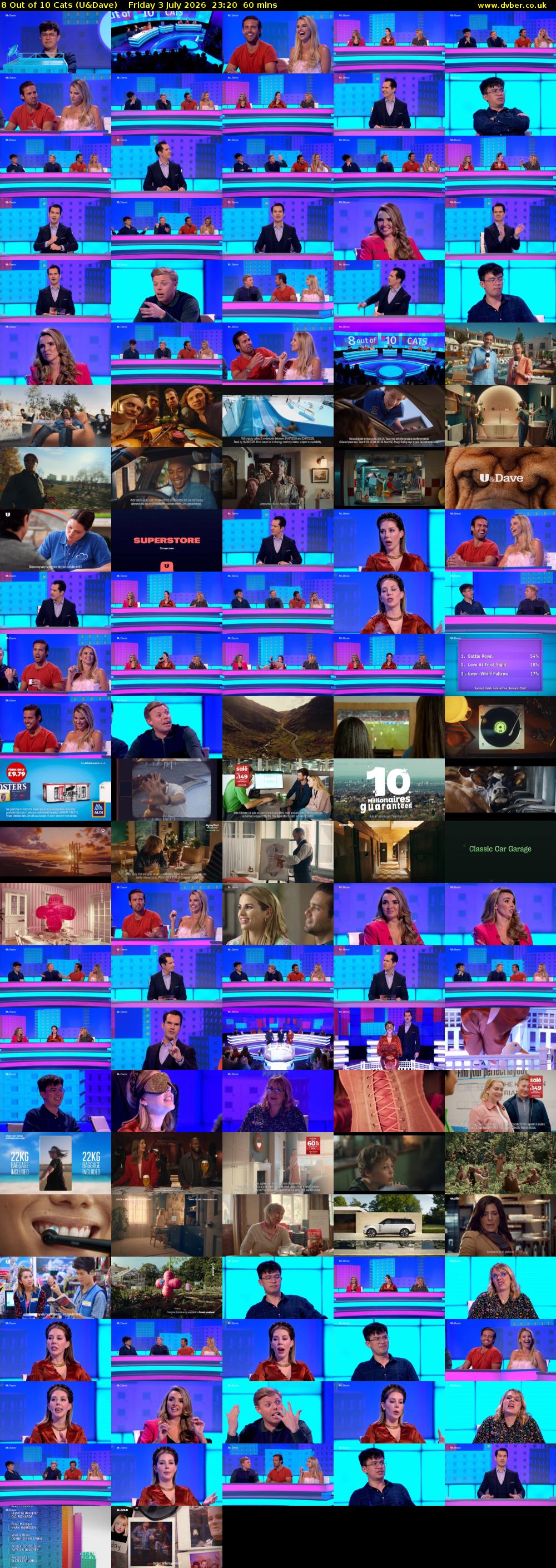 8 Out of 10 Cats (U&Dave) Friday 3 July 2026 23:20 - 00:20