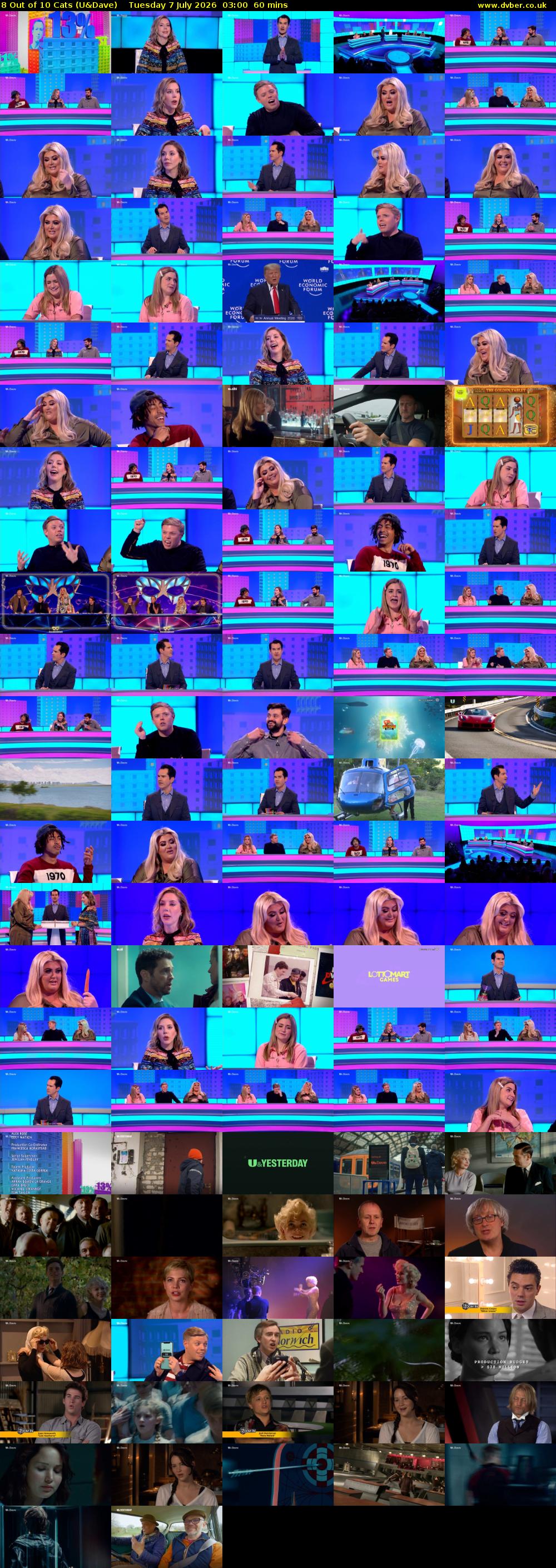8 Out of 10 Cats (U&Dave) Tuesday 7 July 2026 03:00 - 04:00