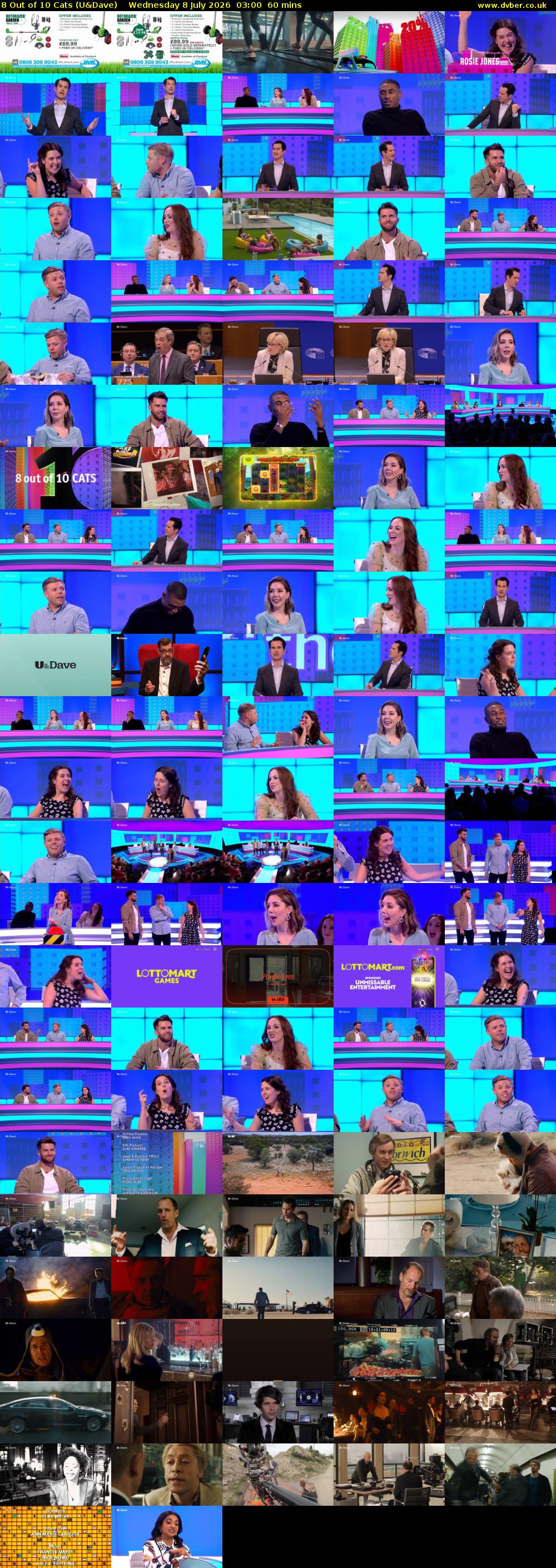 8 Out of 10 Cats (U&Dave) Wednesday 8 July 2026 03:00 - 04:00