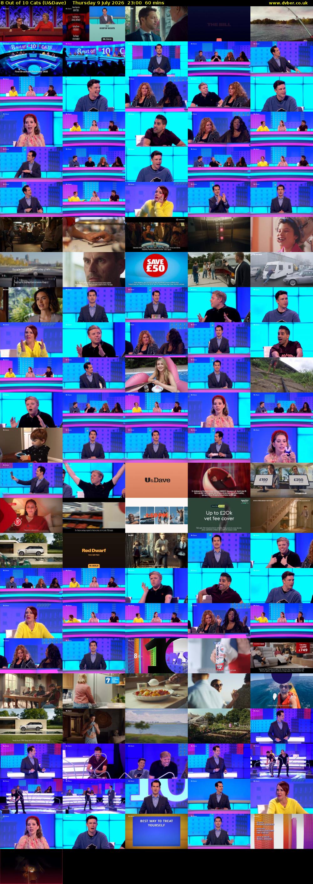 8 Out of 10 Cats (U&Dave) Thursday 9 July 2026 23:00 - 00:00