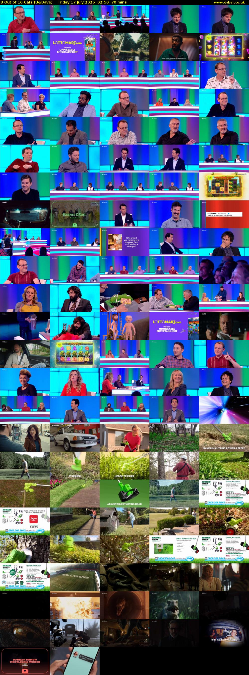 8 Out of 10 Cats (U&Dave) Friday 17 July 2026 02:50 - 04:00