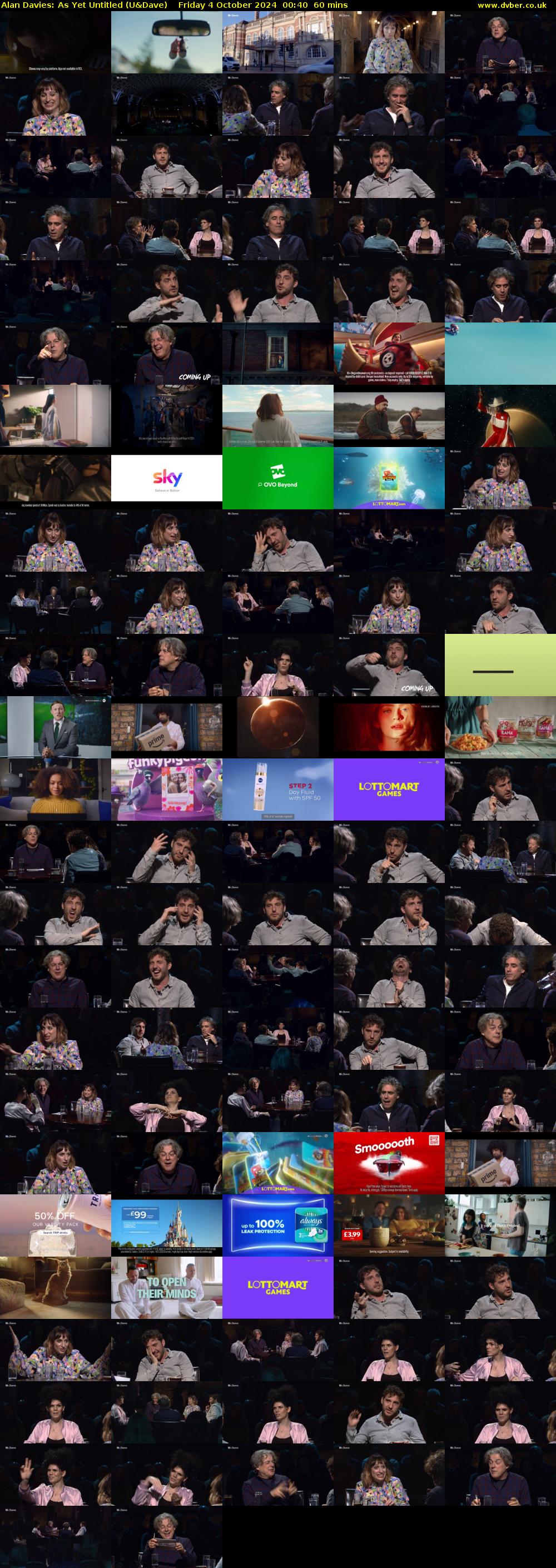 Alan Davies: As Yet Untitled (U&Dave) Friday 4 October 2024 00:40 - 01:40