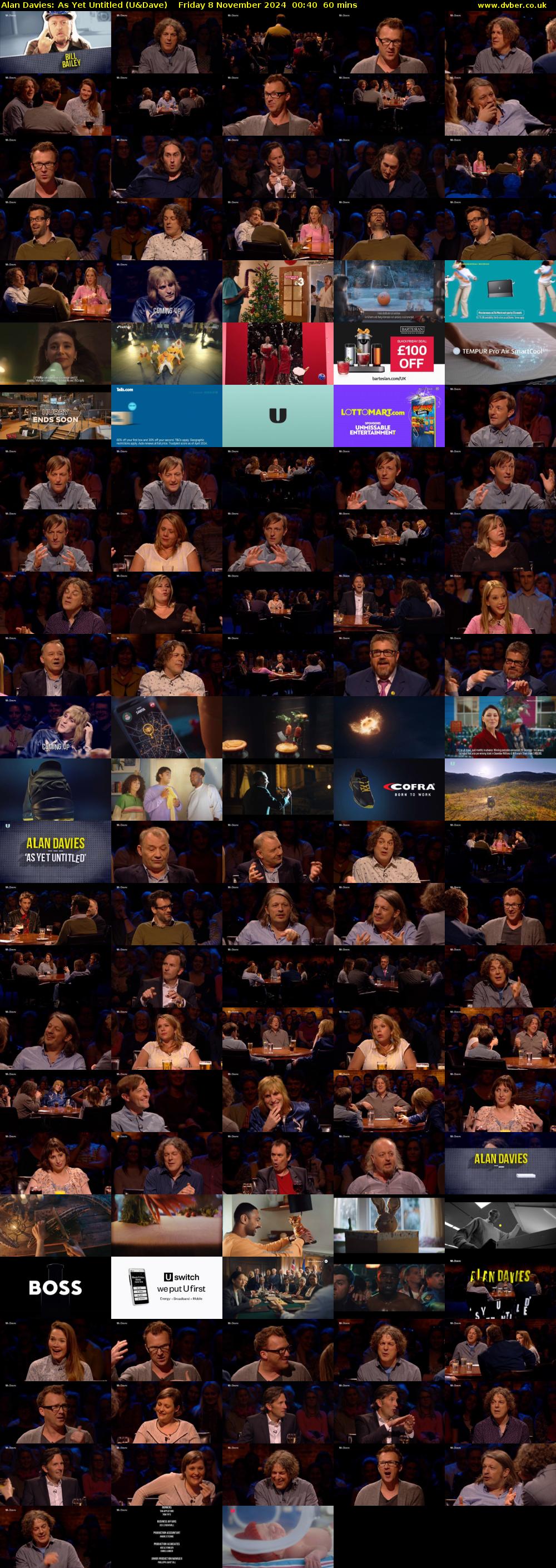 Alan Davies: As Yet Untitled (U&Dave) Friday 8 November 2024 00:40 - 01:40