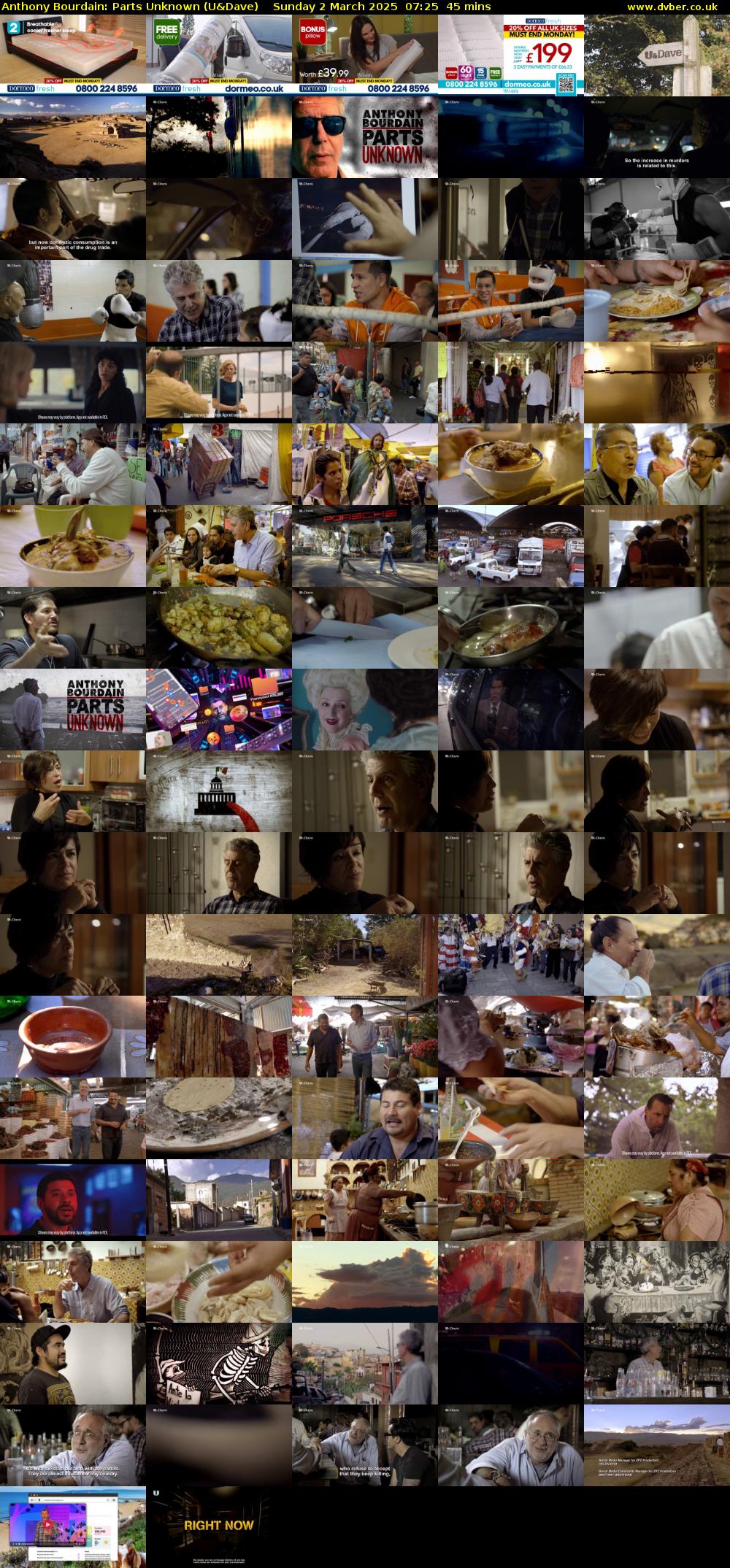 Anthony Bourdain: Parts Unknown (U&Dave) Sunday 2 March 2025 07:25 - 08:10