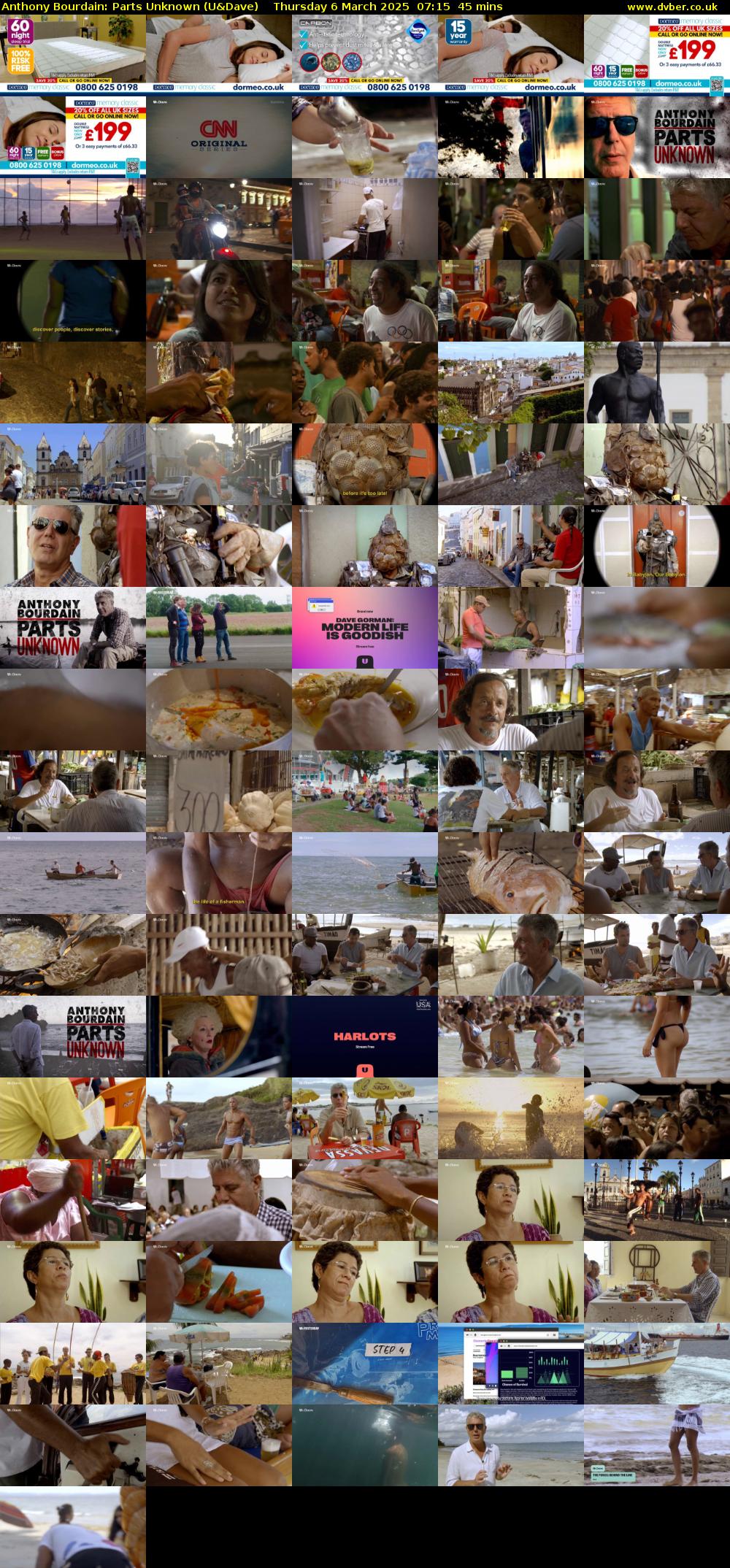Anthony Bourdain: Parts Unknown (U&Dave) Thursday 6 March 2025 07:15 - 08:00