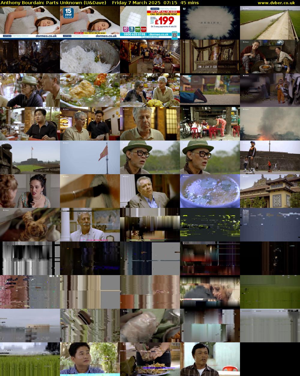 Anthony Bourdain: Parts Unknown (U&Dave) Friday 7 March 2025 07:15 - 08:00