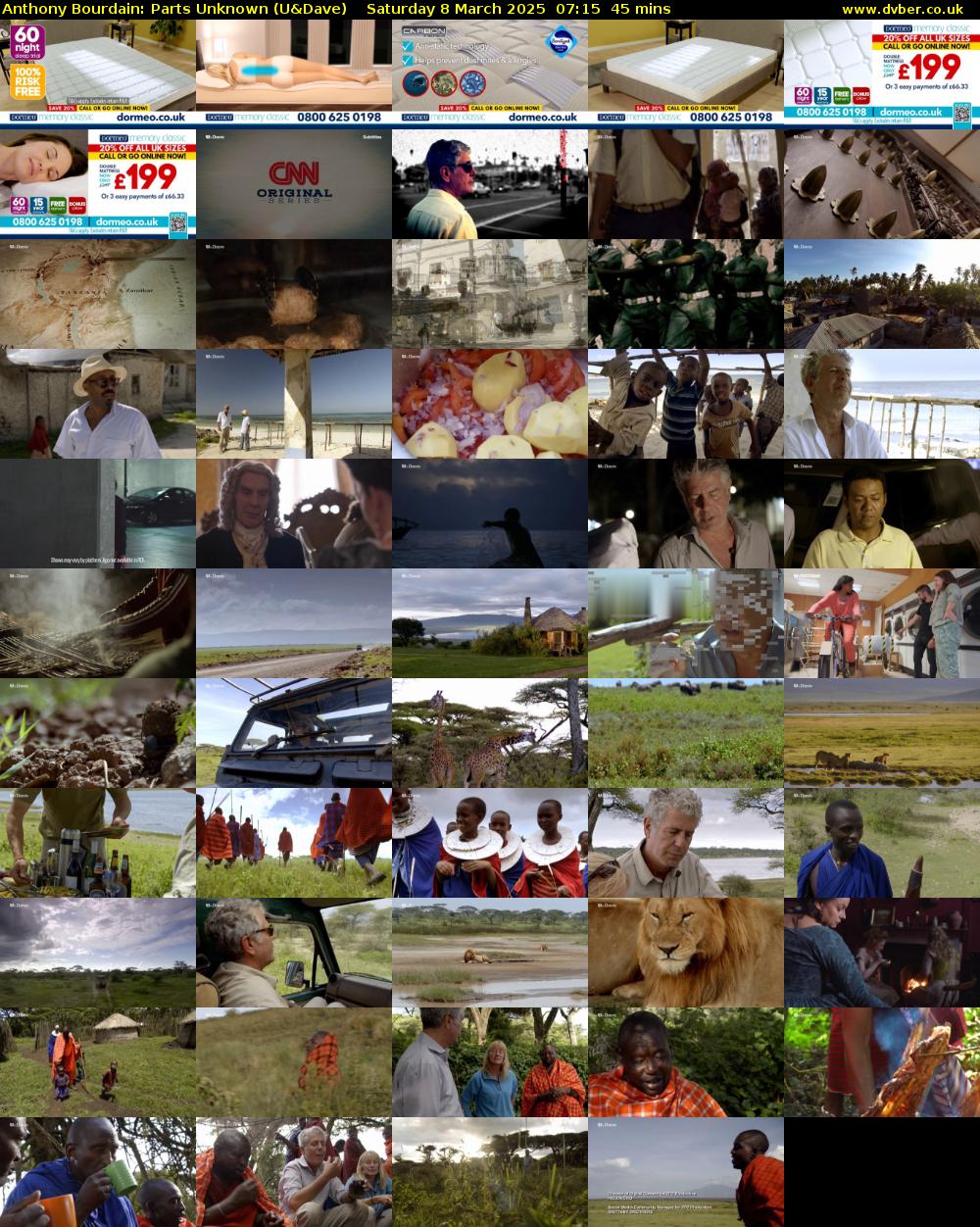 Anthony Bourdain: Parts Unknown (U&Dave) Saturday 8 March 2025 07:15 - 08:00