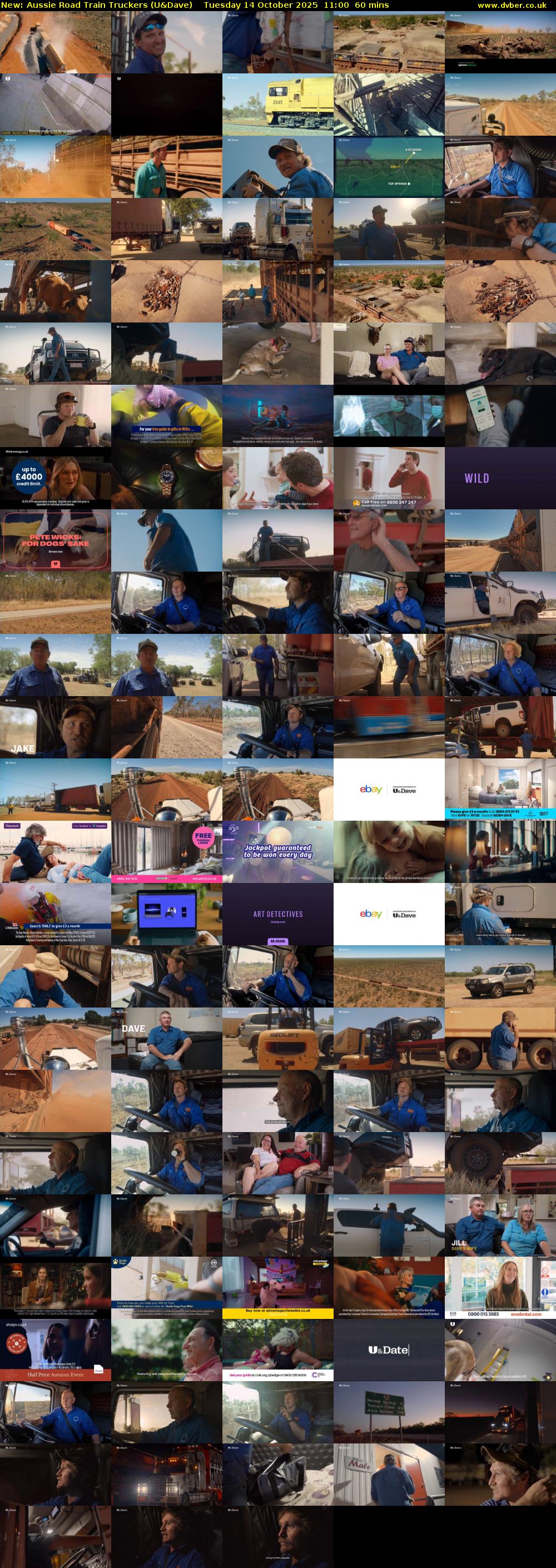 Aussie Road Train Truckers (U&Dave) Tuesday 14 October 2025 11:00 - 12:00