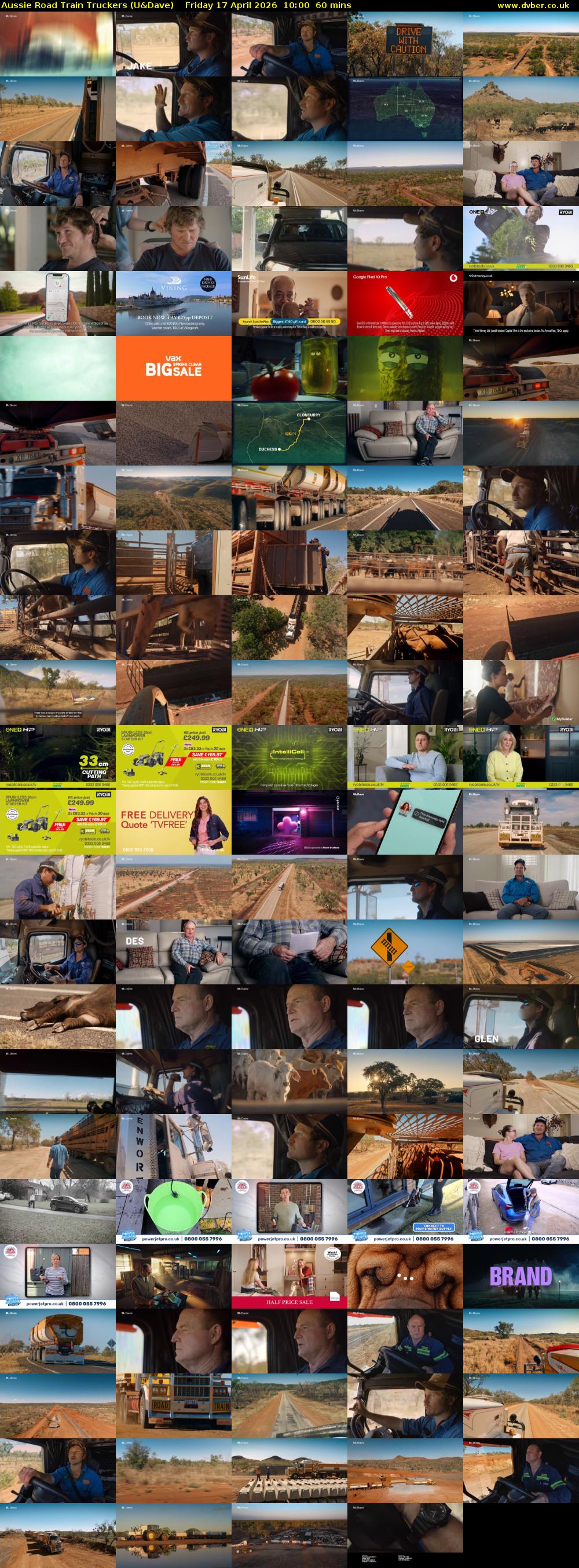 Aussie Road Train Truckers (U&Dave) Friday 17 April 2026 10:00 - 11:00