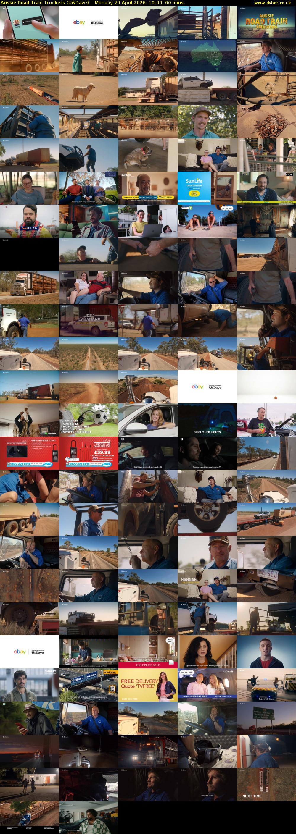 Aussie Road Train Truckers (U&Dave) Monday 20 April 2026 10:00 - 11:00