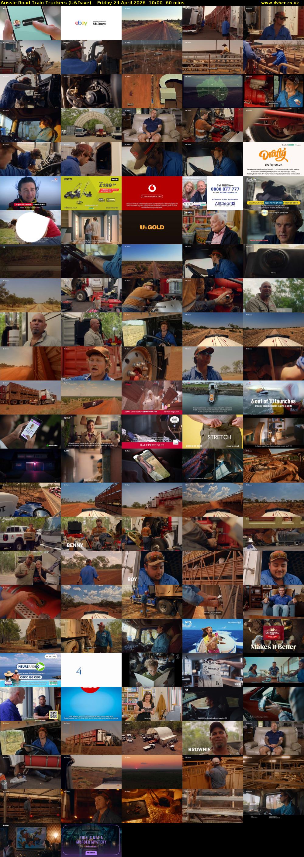 Aussie Road Train Truckers (U&Dave) Friday 24 April 2026 10:00 - 11:00