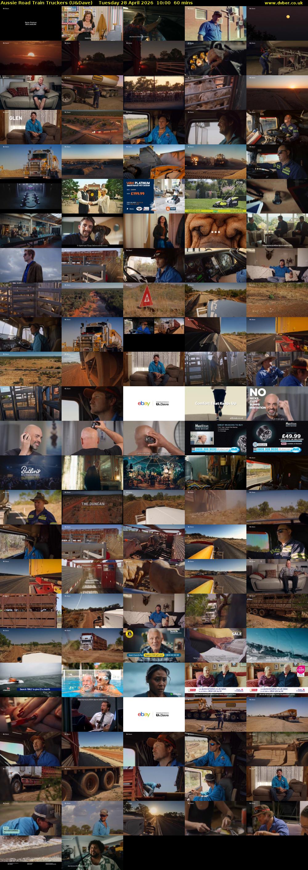 Aussie Road Train Truckers (U&Dave) Tuesday 28 April 2026 10:00 - 11:00