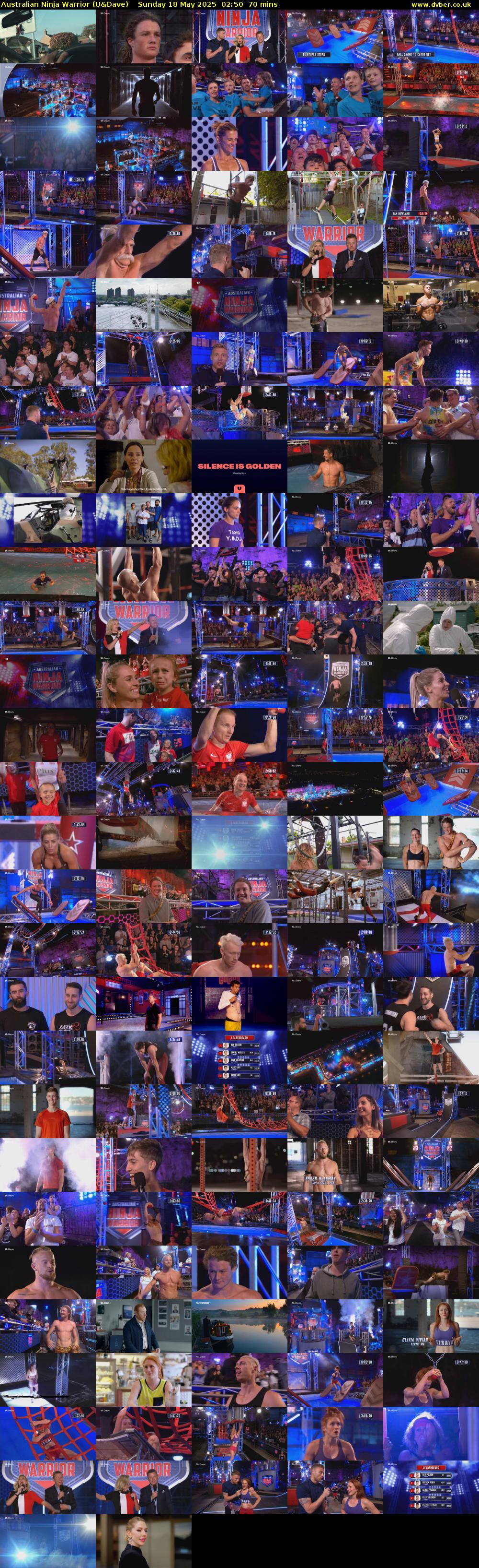 Australian Ninja Warrior (U&Dave) Sunday 18 May 2025 02:50 - 04:00