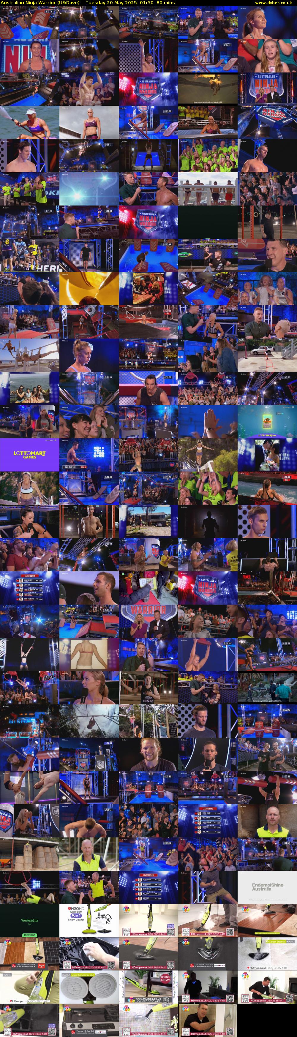 Australian Ninja Warrior (U&Dave) Tuesday 20 May 2025 01:50 - 03:10