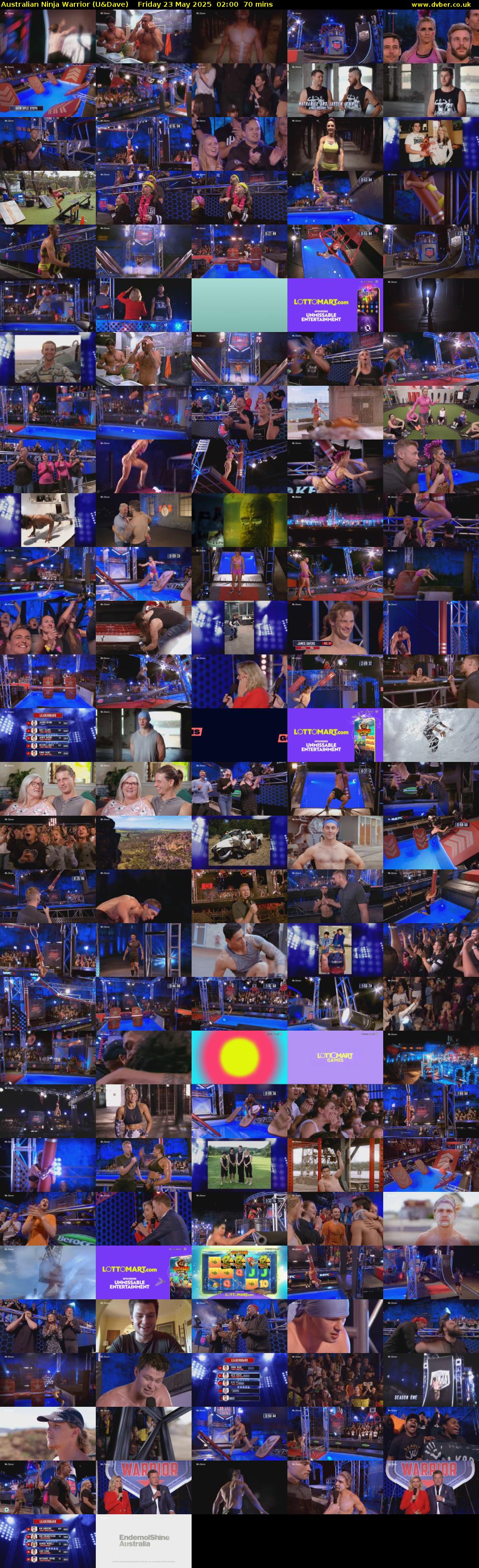 Australian Ninja Warrior (U&Dave) Friday 23 May 2025 02:00 - 03:10