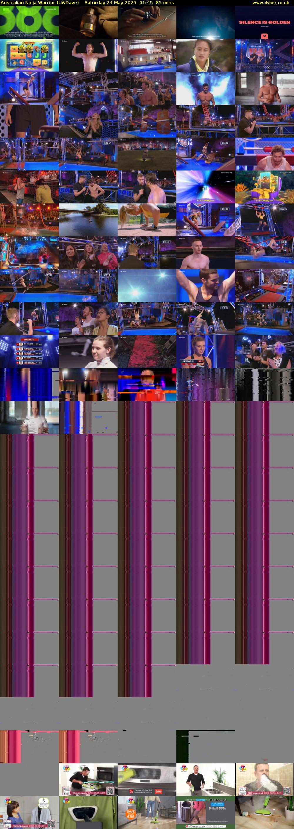 Australian Ninja Warrior (U&Dave) Saturday 24 May 2025 01:45 - 03:10