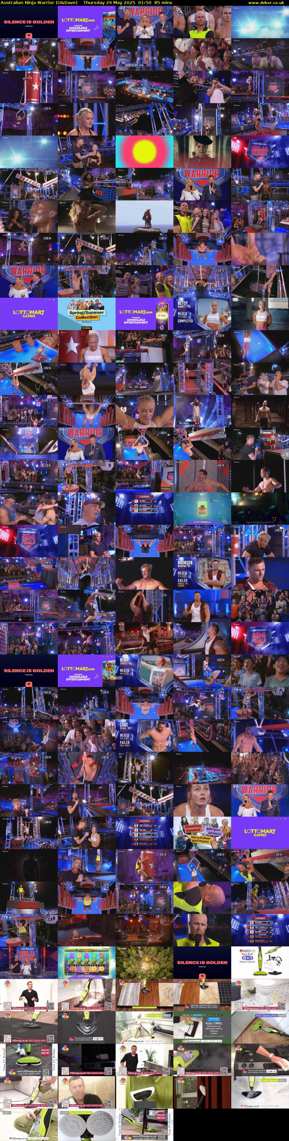 Australian Ninja Warrior (U&Dave) Thursday 29 May 2025 01:50 - 03:15