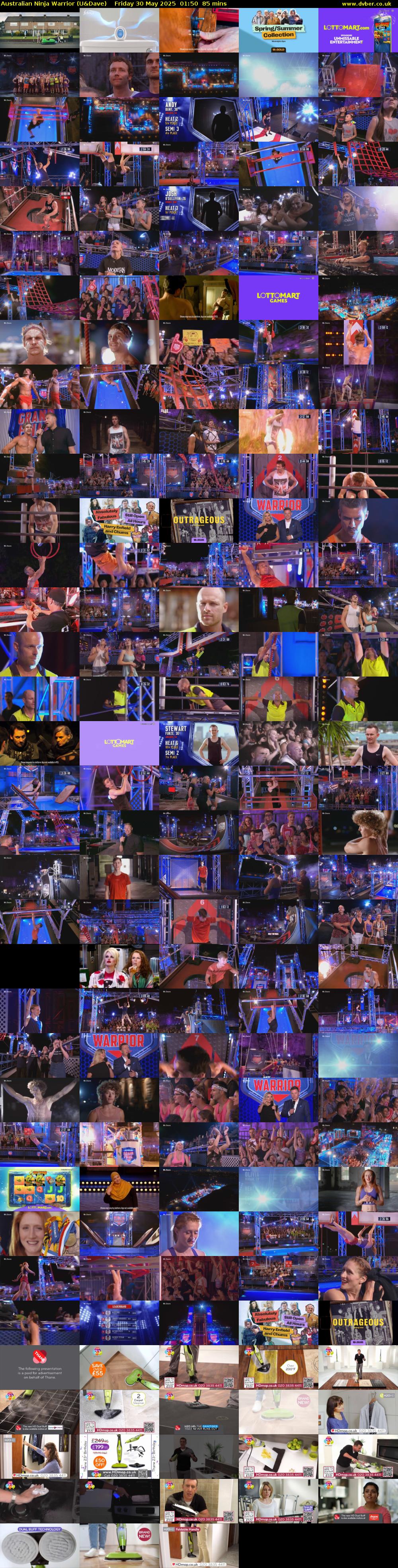 Australian Ninja Warrior (U&Dave) Friday 30 May 2025 01:50 - 03:15