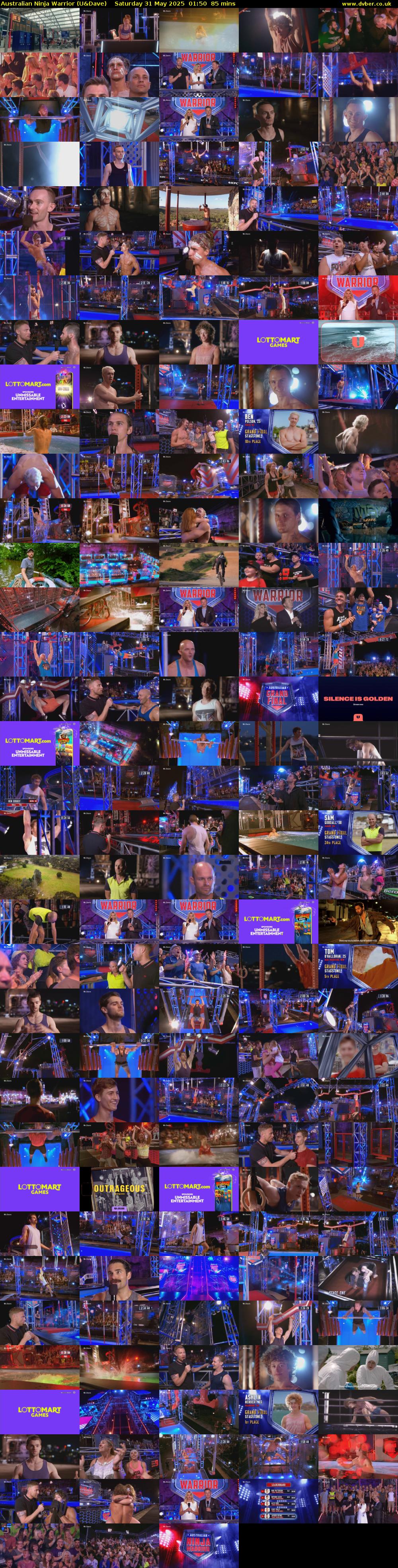 Australian Ninja Warrior (U&Dave) Saturday 31 May 2025 01:50 - 03:15
