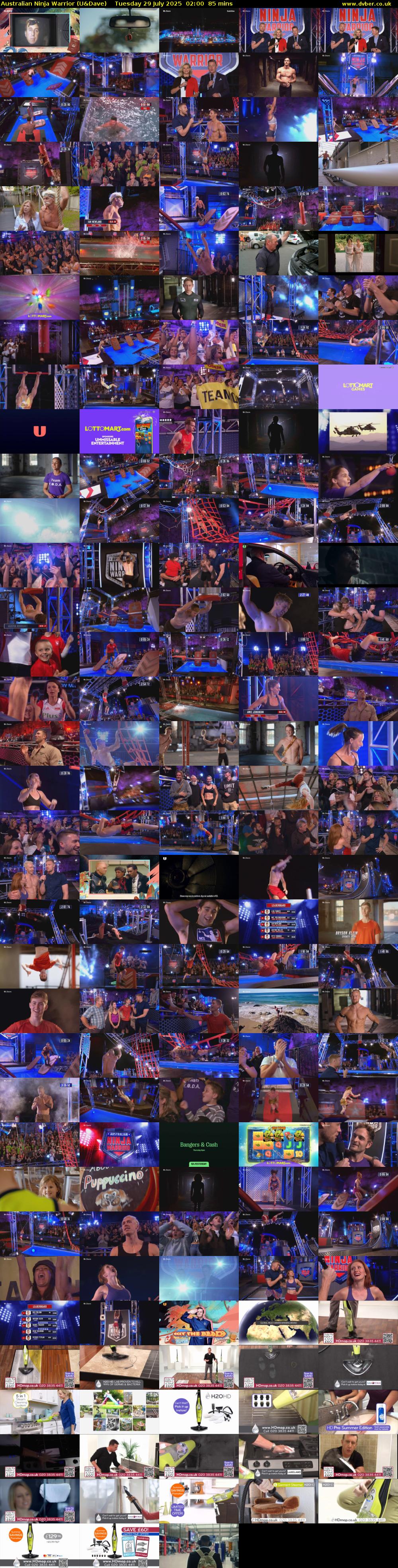 Australian Ninja Warrior (U&Dave) Tuesday 29 July 2025 02:00 - 03:25
