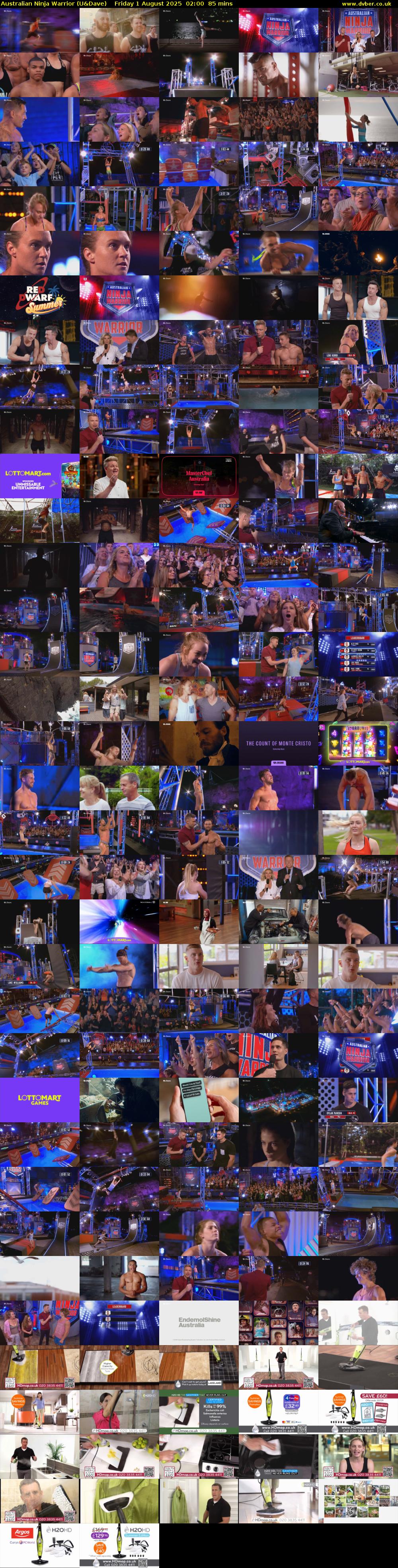 Australian Ninja Warrior (U&Dave) Friday 1 August 2025 02:00 - 03:25