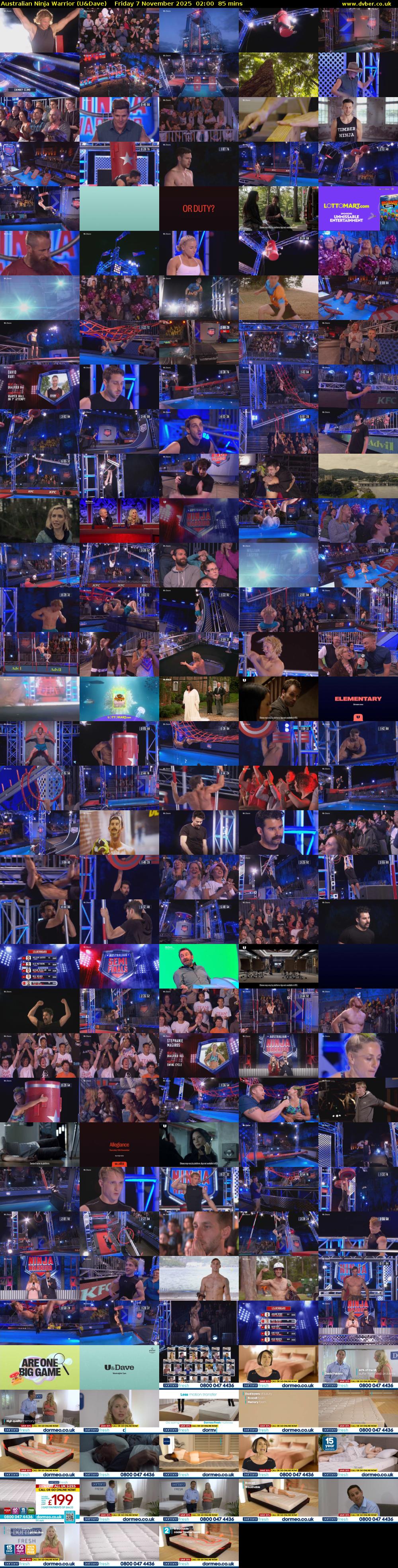 Australian Ninja Warrior (U&Dave) Friday 7 November 2025 02:00 - 03:25