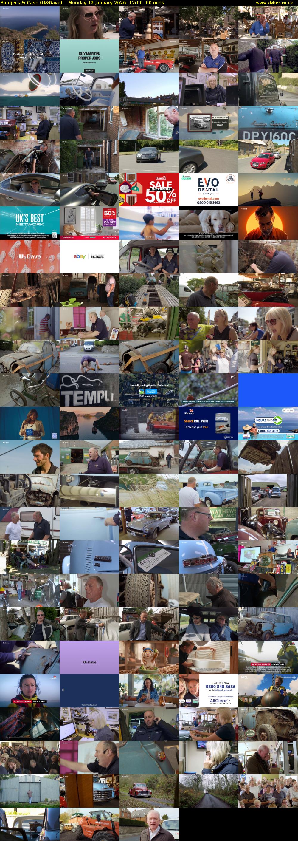 Bangers & Cash (U&Dave) Monday 12 January 2026 12:00 - 13:00