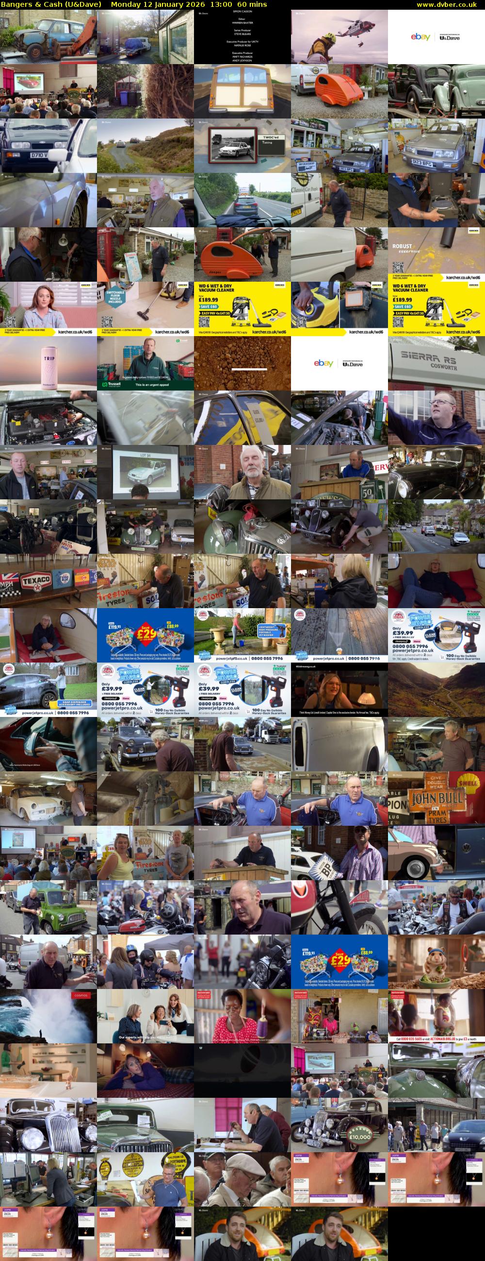 Bangers & Cash (U&Dave) Monday 12 January 2026 13:00 - 14:00