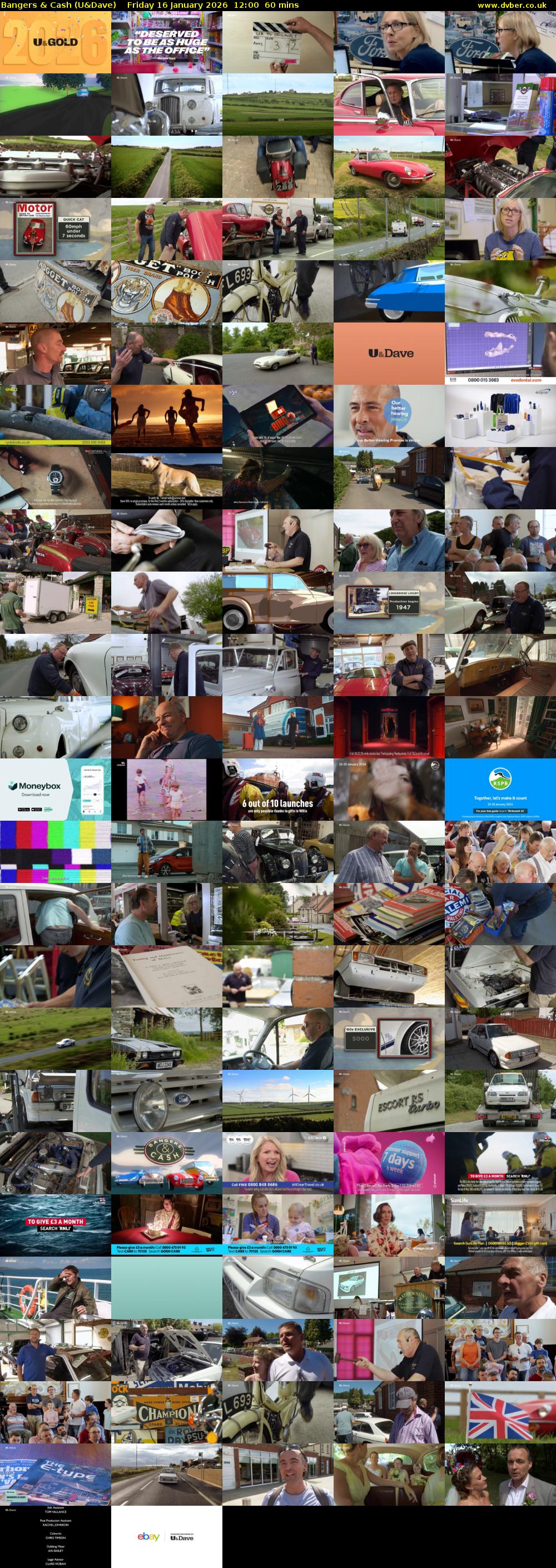 Bangers & Cash (U&Dave) Friday 16 January 2026 12:00 - 13:00