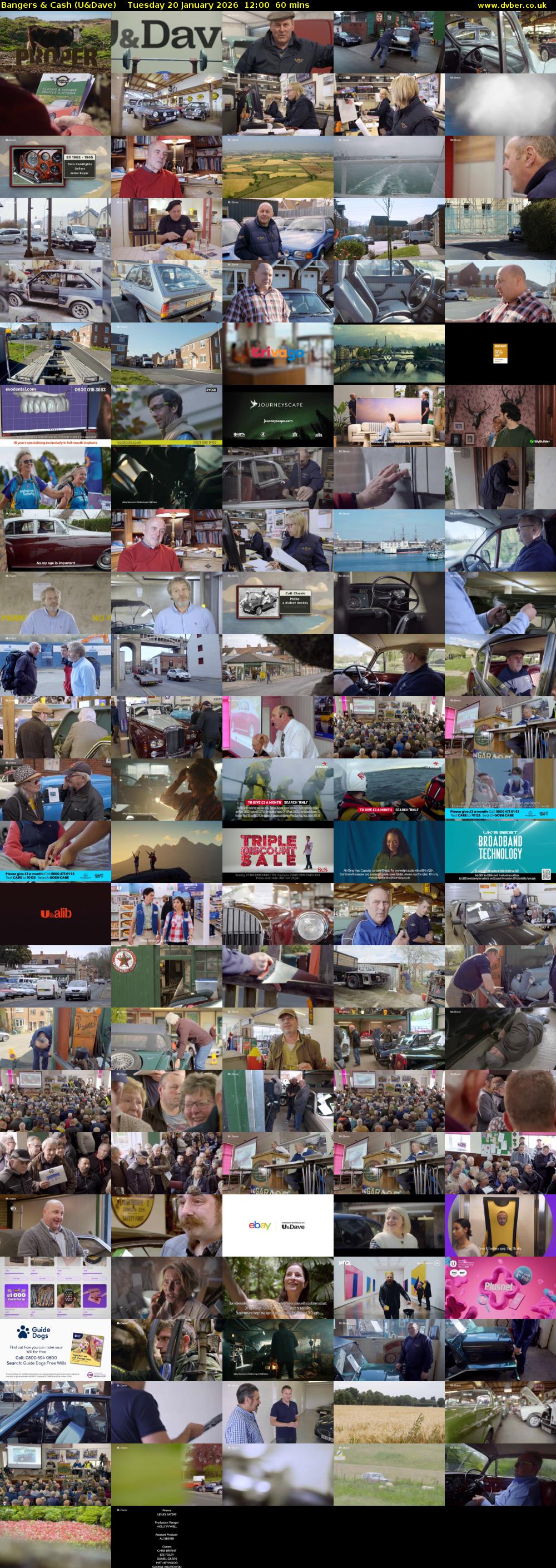 Bangers & Cash (U&Dave) Tuesday 20 January 2026 12:00 - 13:00