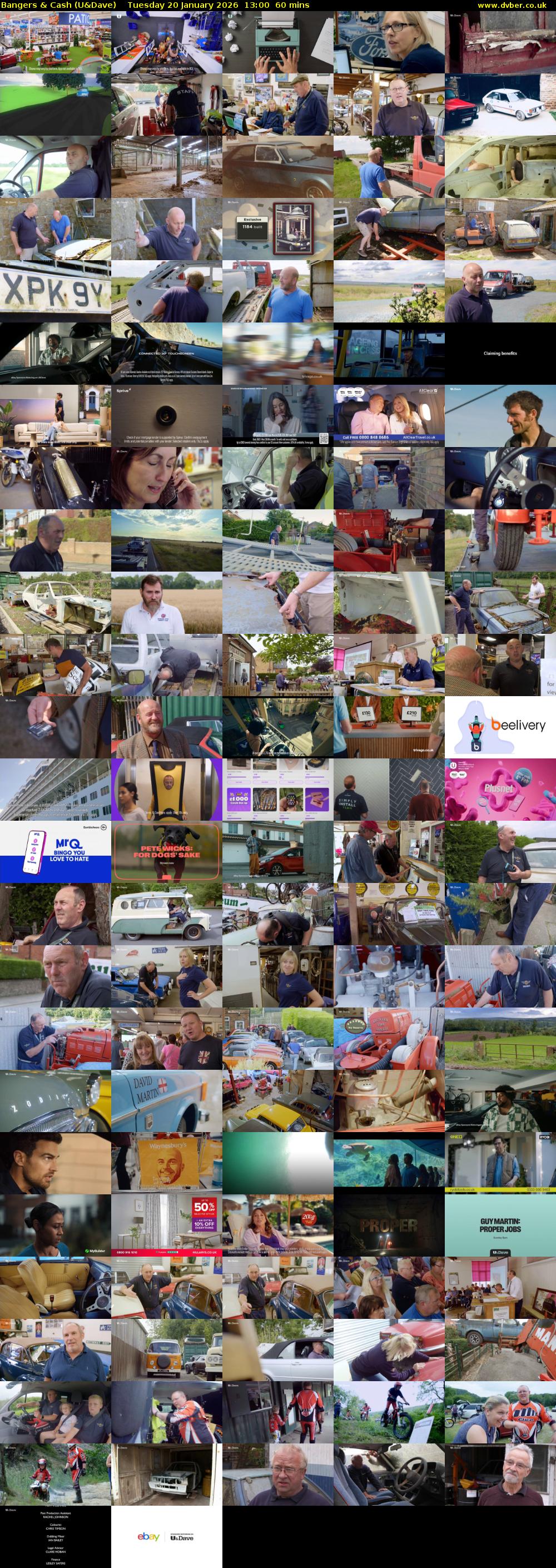 Bangers & Cash (U&Dave) Tuesday 20 January 2026 13:00 - 14:00