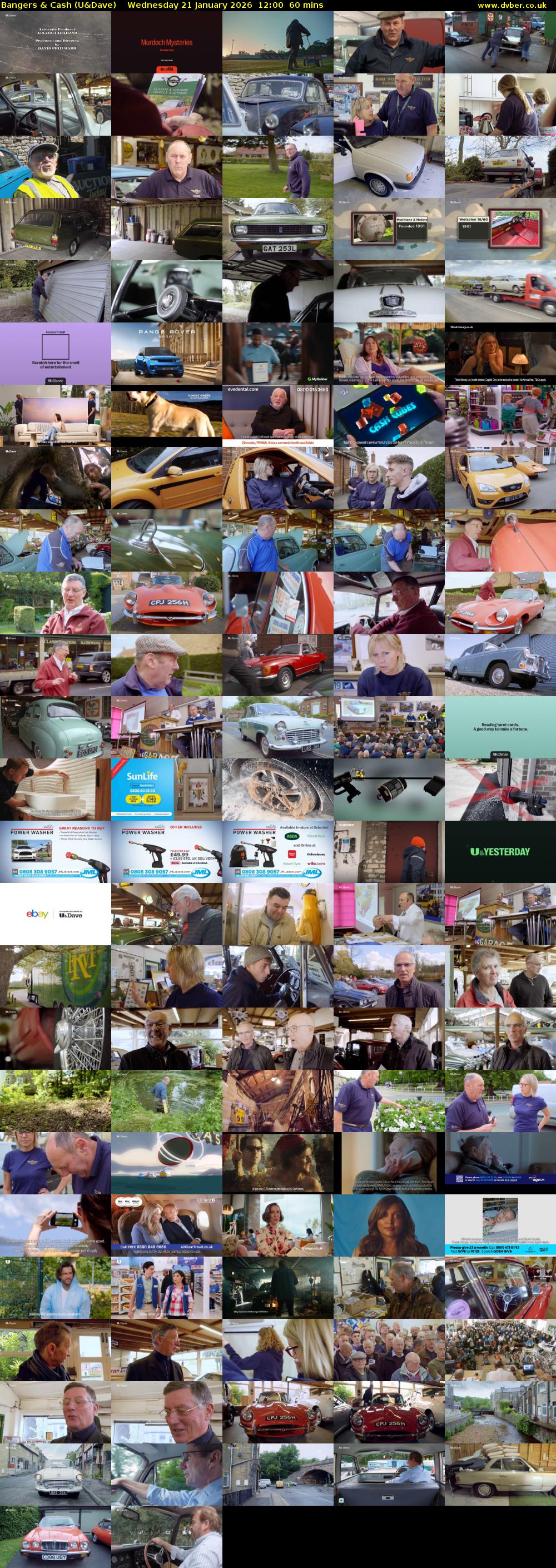 Bangers & Cash (U&Dave) Wednesday 21 January 2026 12:00 - 13:00