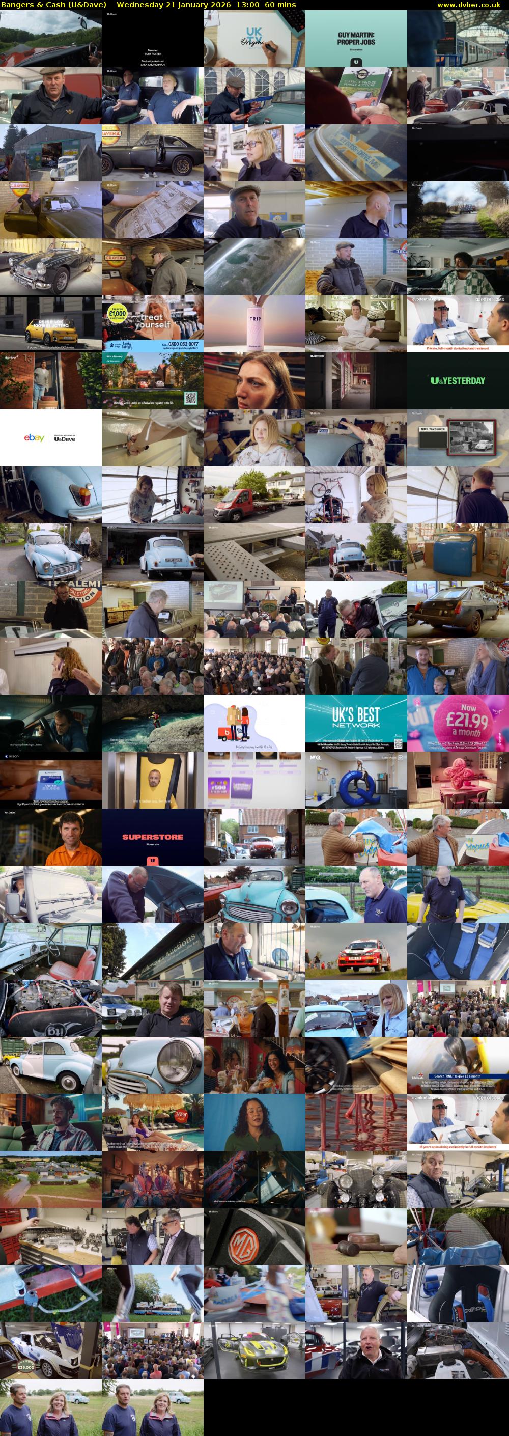 Bangers & Cash (U&Dave) Wednesday 21 January 2026 13:00 - 14:00