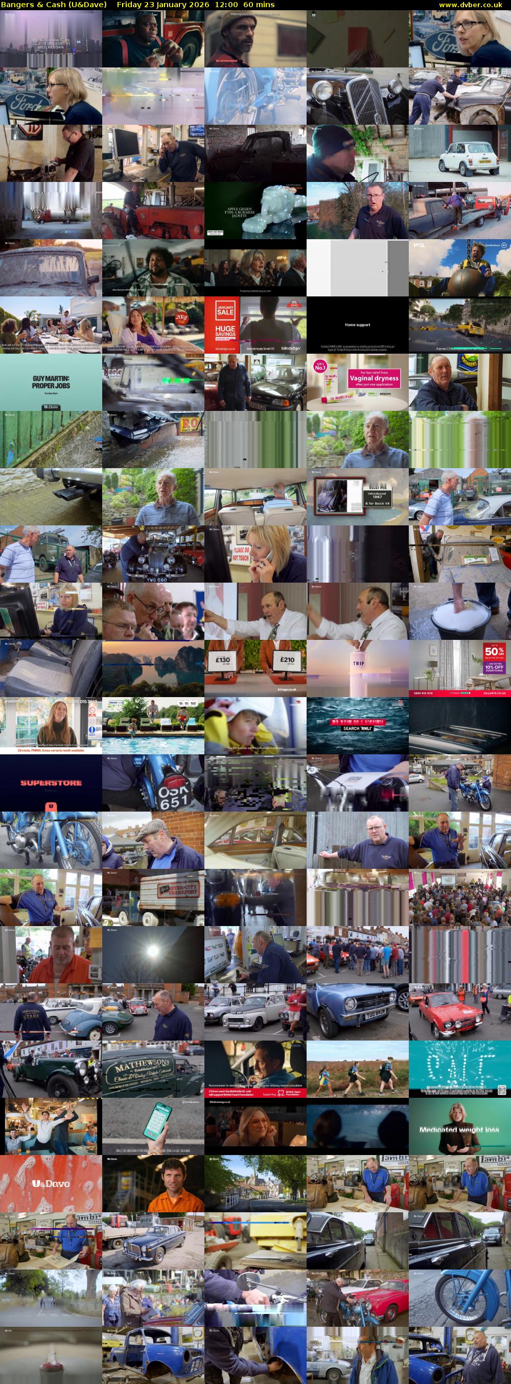 Bangers & Cash (U&Dave) Friday 23 January 2026 12:00 - 13:00