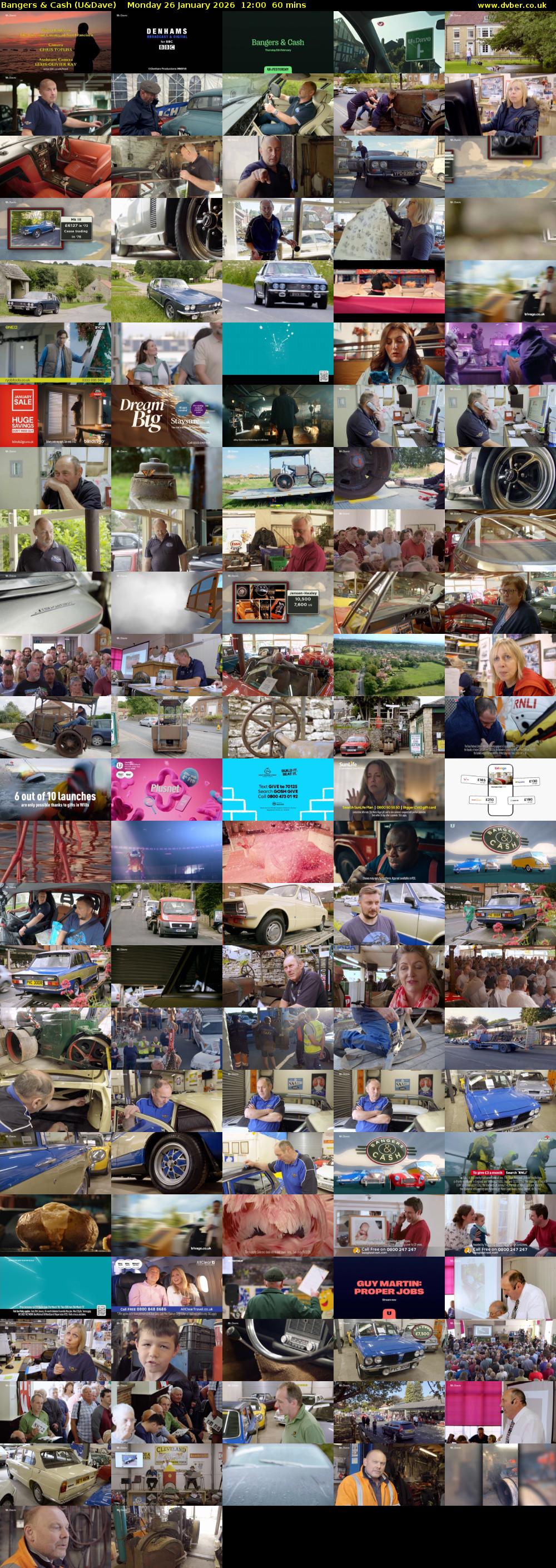 Bangers & Cash (U&Dave) Monday 26 January 2026 12:00 - 13:00