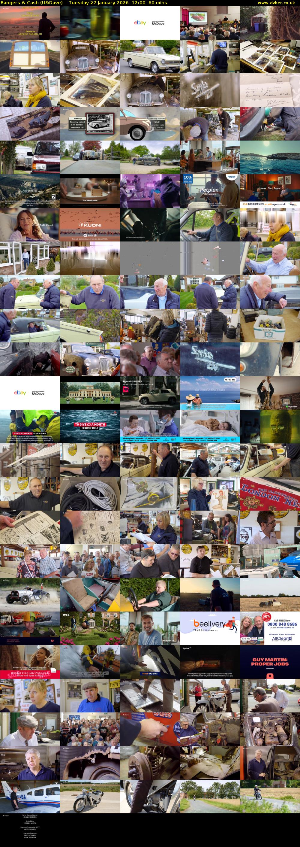 Bangers & Cash (U&Dave) Tuesday 27 January 2026 12:00 - 13:00