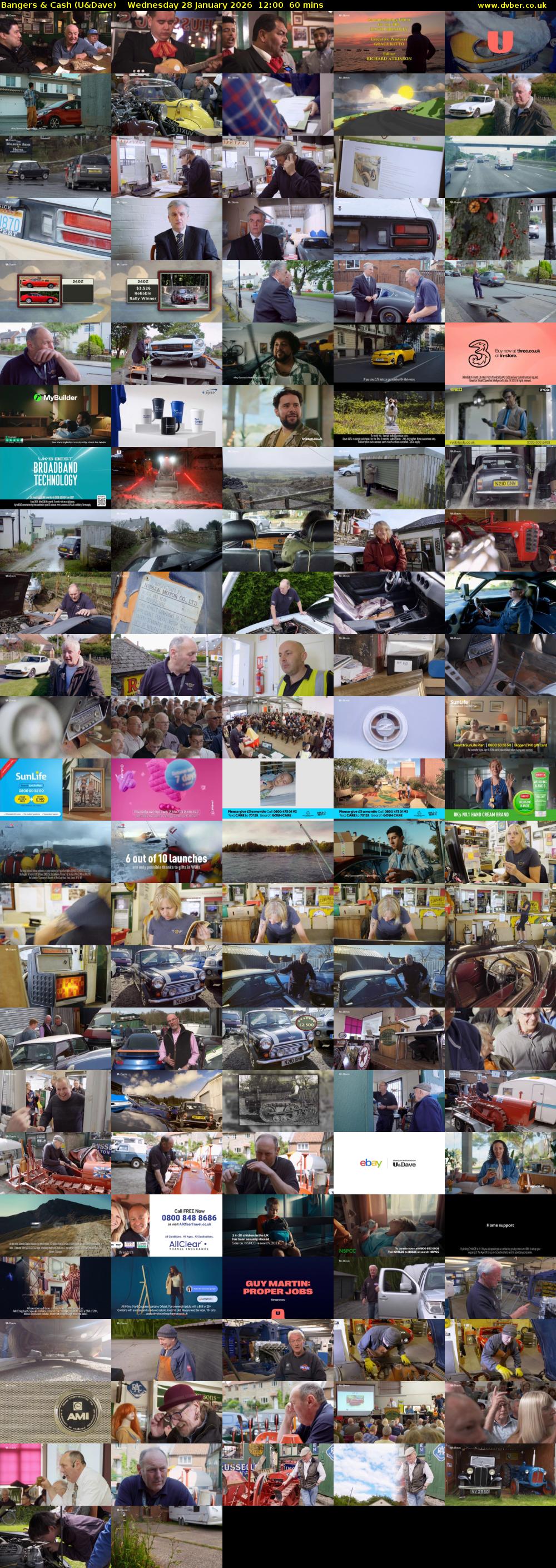 Bangers & Cash (U&Dave) Wednesday 28 January 2026 12:00 - 13:00