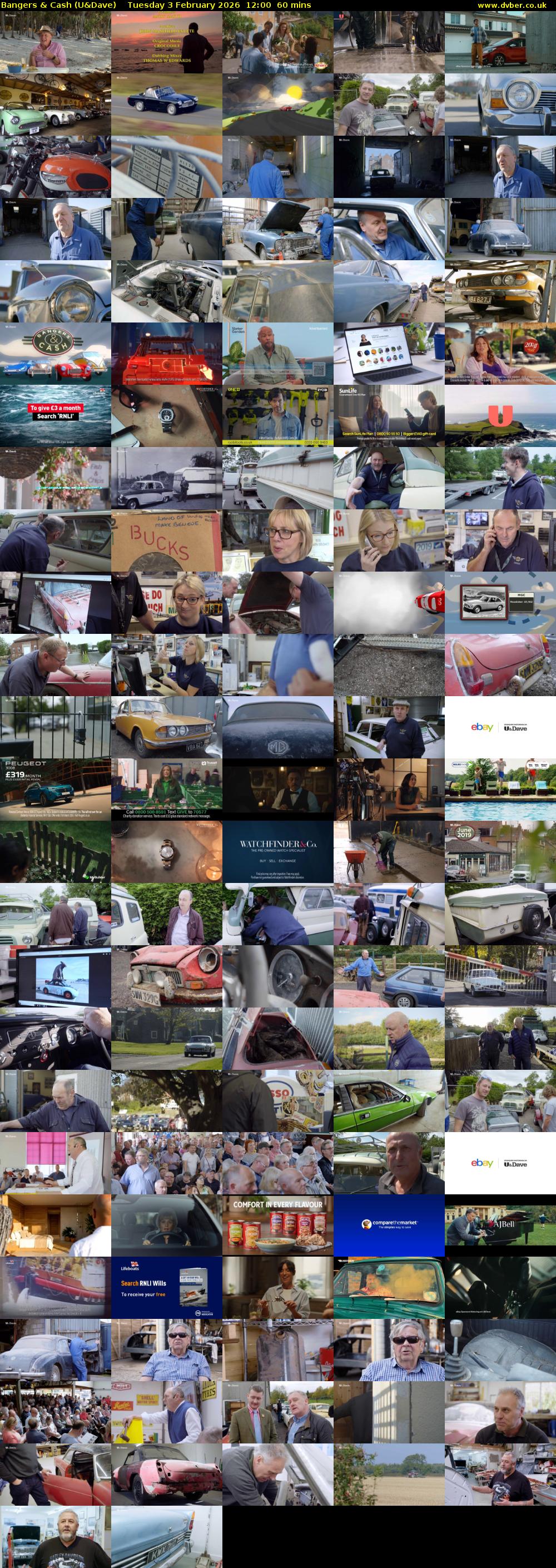 Bangers & Cash (U&Dave) Tuesday 3 February 2026 12:00 - 13:00