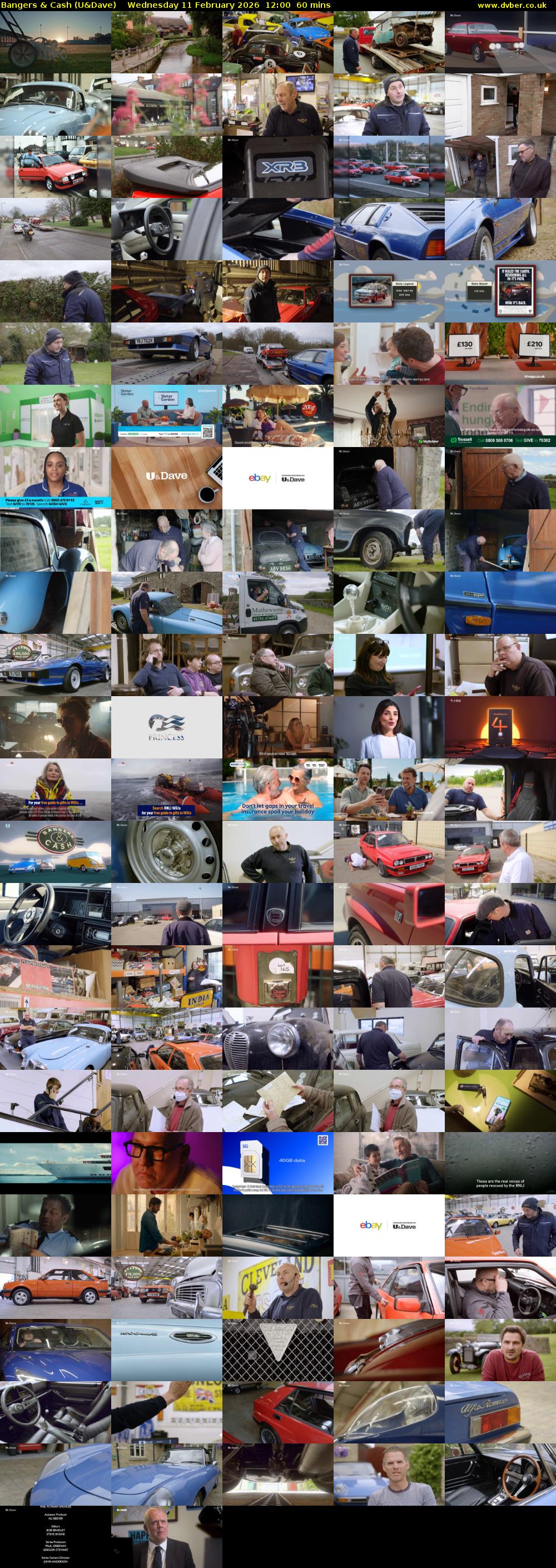 Bangers & Cash (U&Dave) Wednesday 11 February 2026 12:00 - 13:00