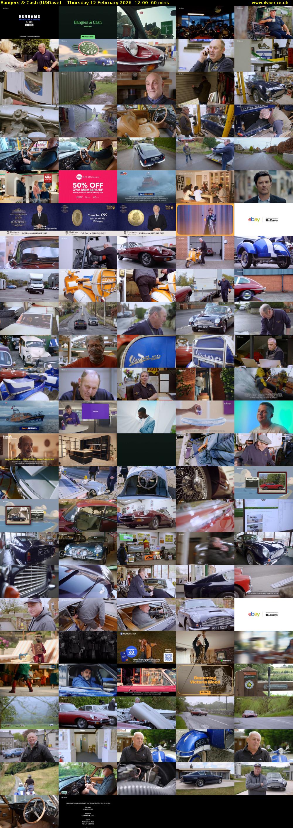 Bangers & Cash (U&Dave) Thursday 12 February 2026 12:00 - 13:00