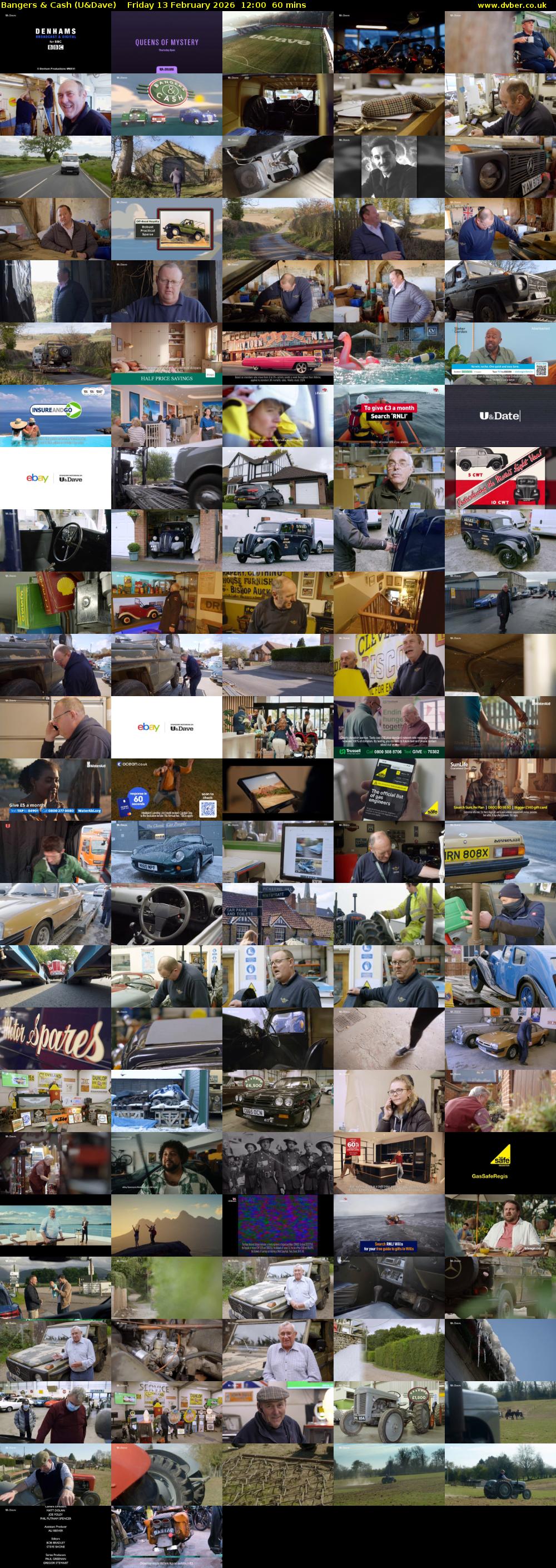 Bangers & Cash (U&Dave) Friday 13 February 2026 12:00 - 13:00