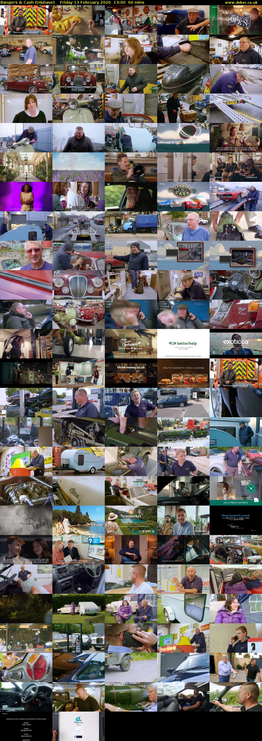 Bangers & Cash (U&Dave) Friday 13 February 2026 13:00 - 14:00