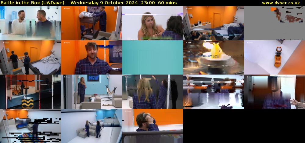 Battle in the Box (U&Dave) Wednesday 9 October 2024 23:00 - 00:00