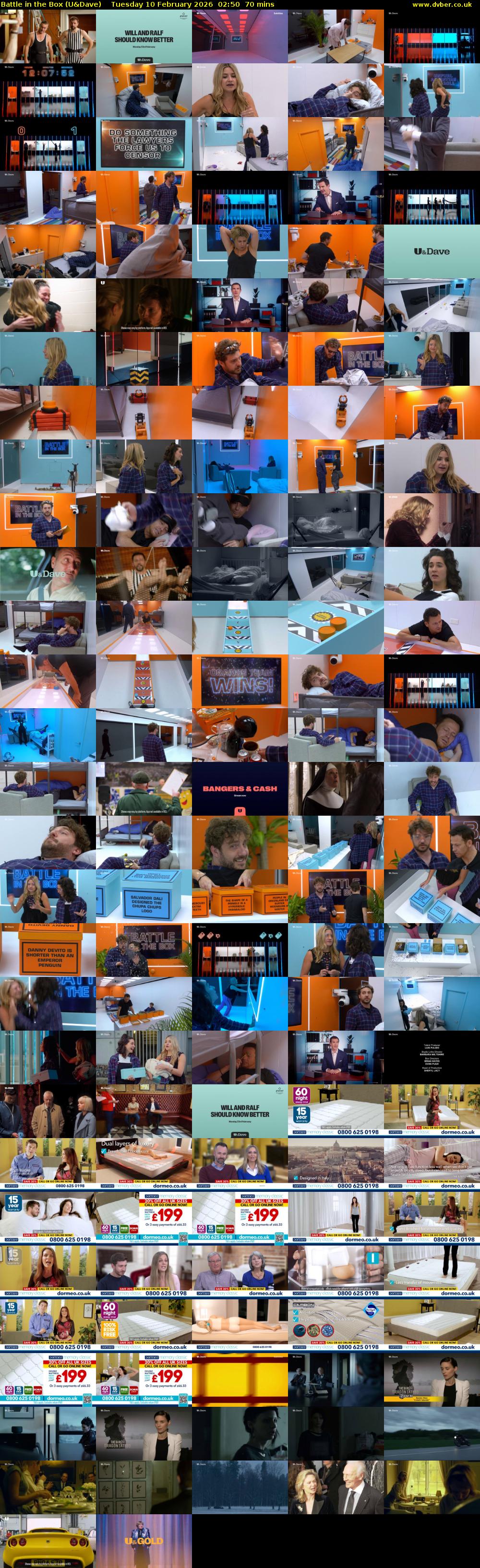 Battle in the Box (U&Dave) Tuesday 10 February 2026 02:50 - 04:00