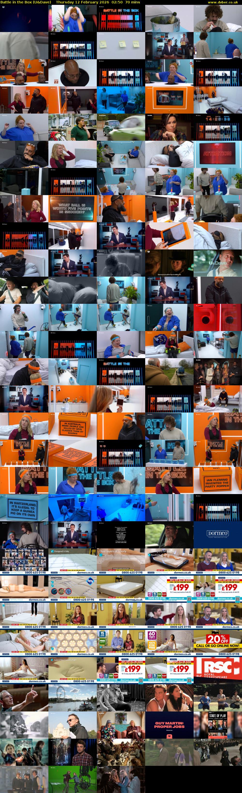 Battle in the Box (U&Dave) Thursday 12 February 2026 02:50 - 04:00