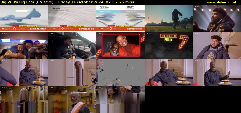 Big Zuu's Big Eats (U&Dave) Friday 11 October 2024 07:35 - 08:00