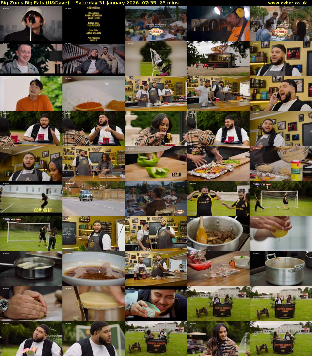 Big Zuu's Big Eats (U&Dave) Saturday 31 January 2026 07:35 - 08:00