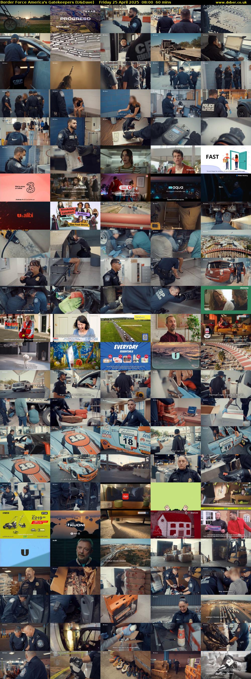 Border Force America's Gatekeepers (U&Dave) Friday 25 April 2025 08:00 - 09:00