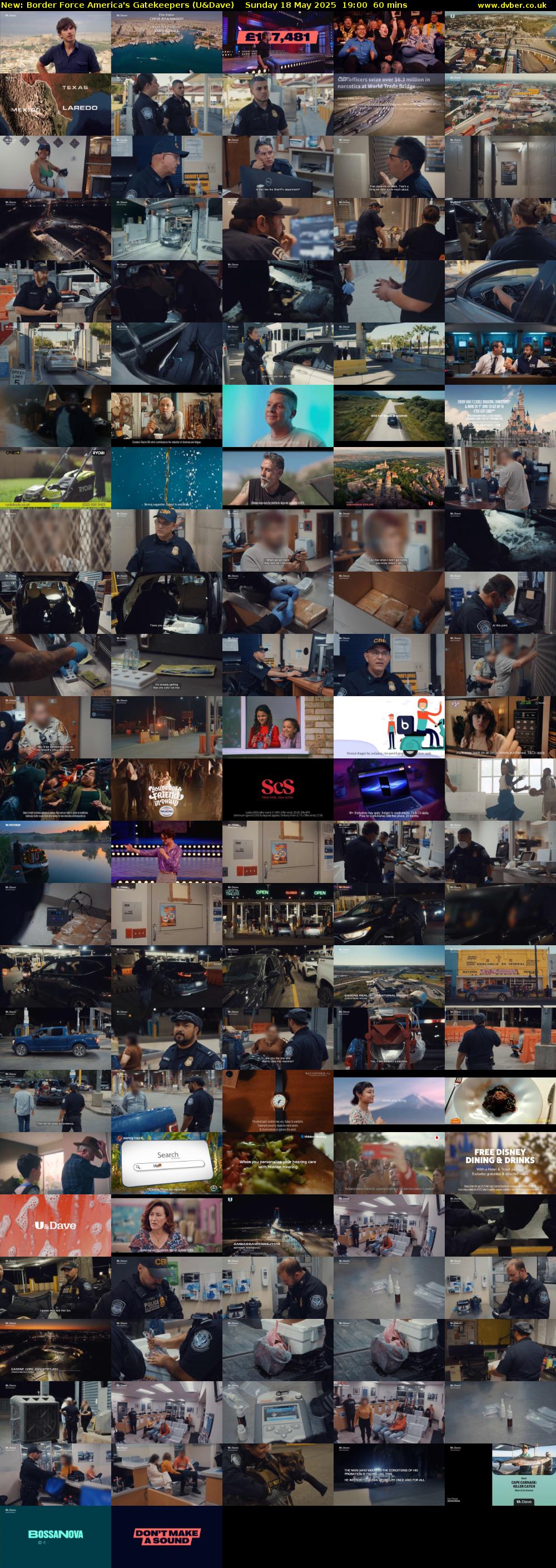 Border Force America's Gatekeepers (U&Dave) Sunday 18 May 2025 19:00 - 20:00